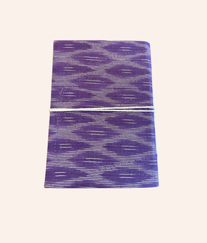 RE-TALE -  Handblock Printed Notebook - Purple Ikat