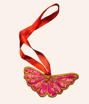 RE-TALE- Upcycled Silk Ornament Angel Wings