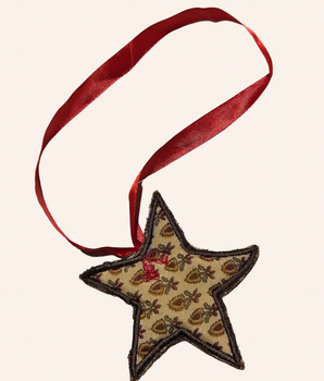 RE-TALE- Upcycled Silk Ornament Star