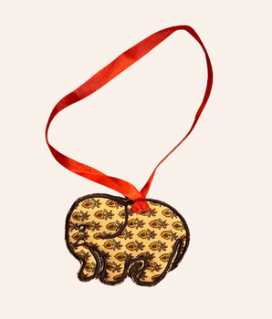 RE-TALE- Upcycled Silk Ornament Elephant