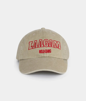 LAAGAM SS24- Beige Embroidered Logo Cap