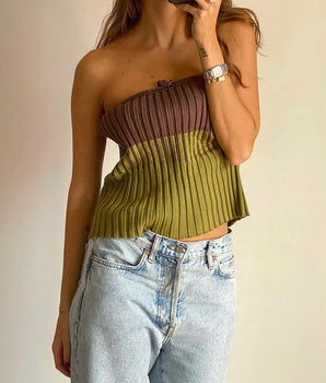 SUSMIES- Lizzie is too Hot Top/Skirt Brown/Pistache